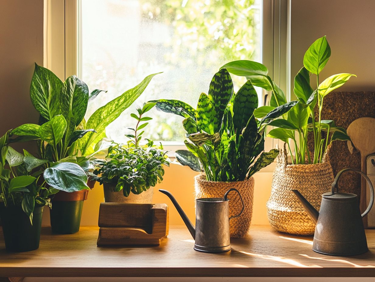 Image depicting frequently asked questions about indoor plant care.