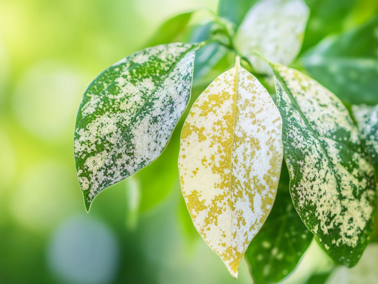 Image showing symptoms of fungal infections in indoor plants