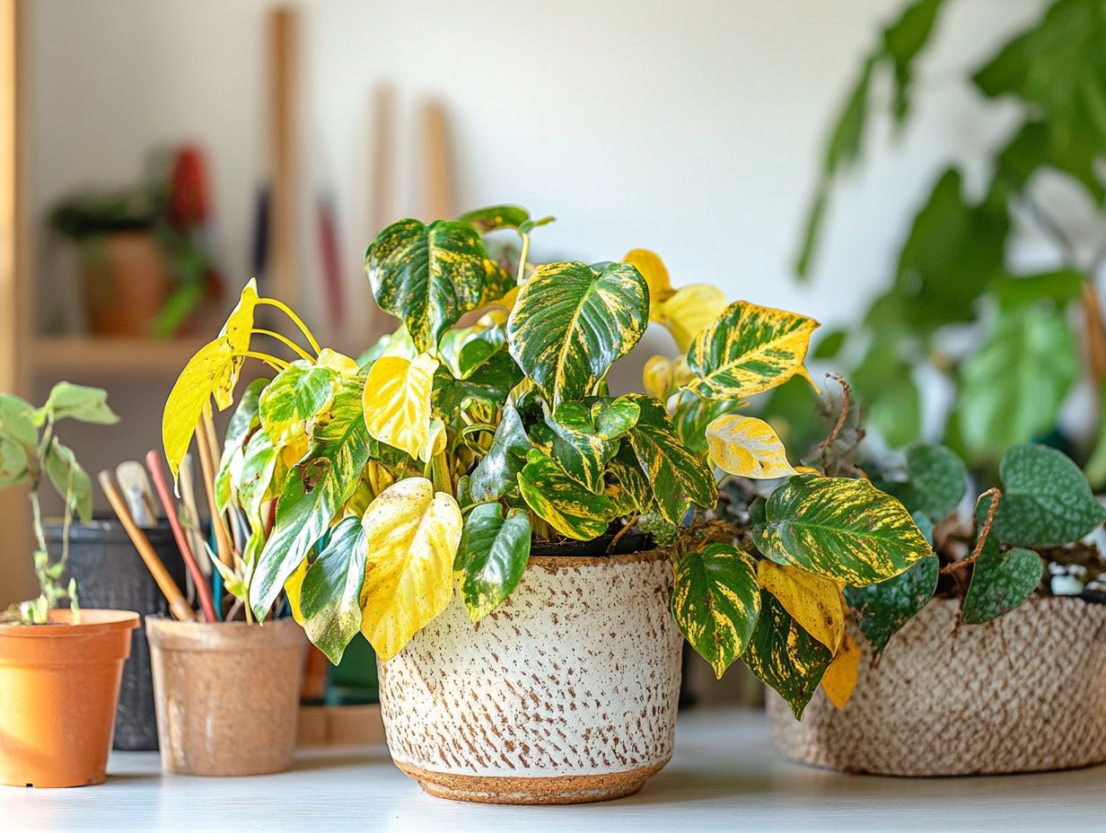 Illustration of proper indoor plant watering and light exposure techniques