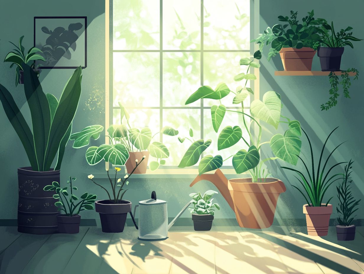 Infographic explaining the importance of lighting for indoor plants.