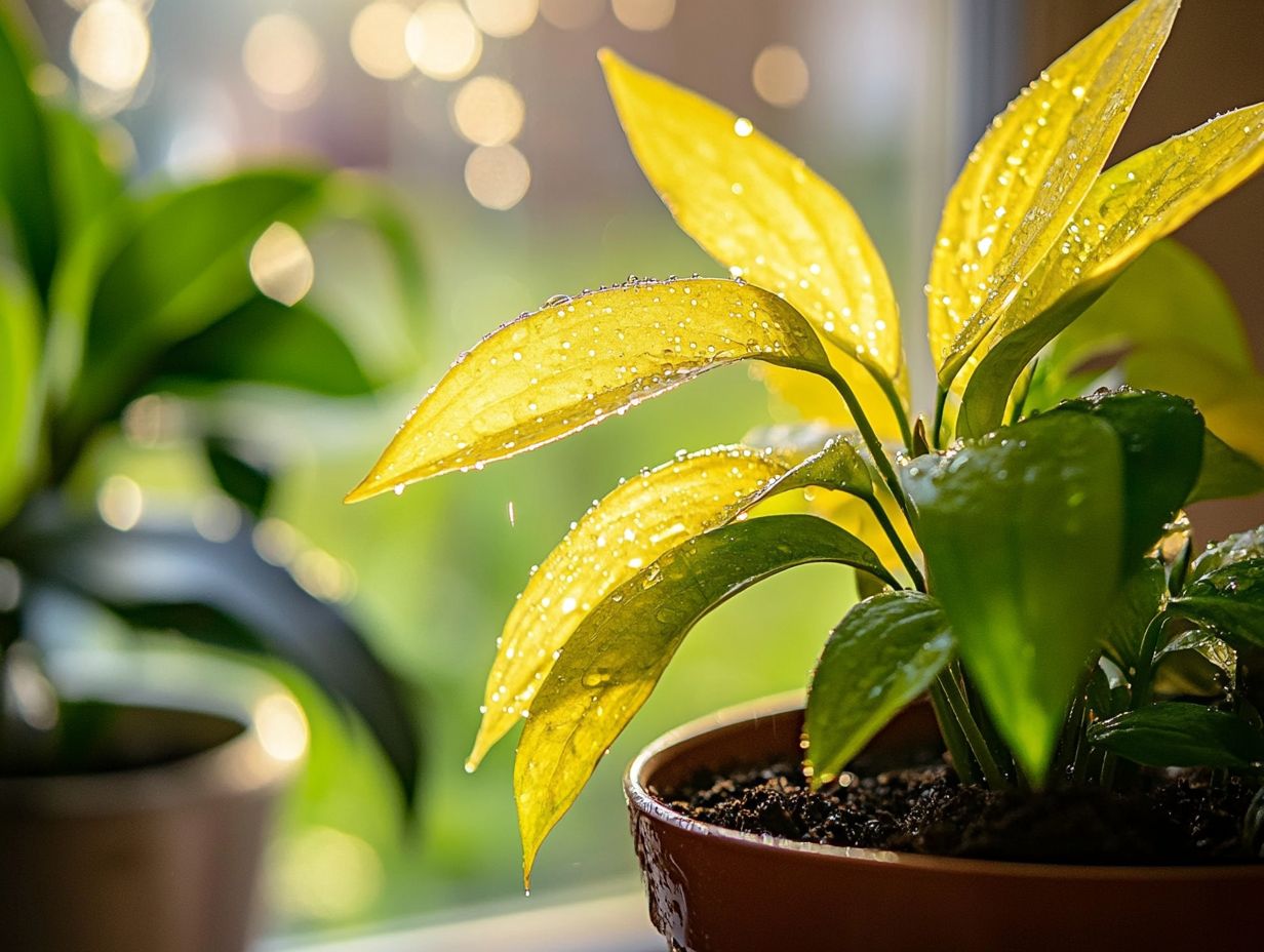 Indoor plant leaves turning yellow and falling off