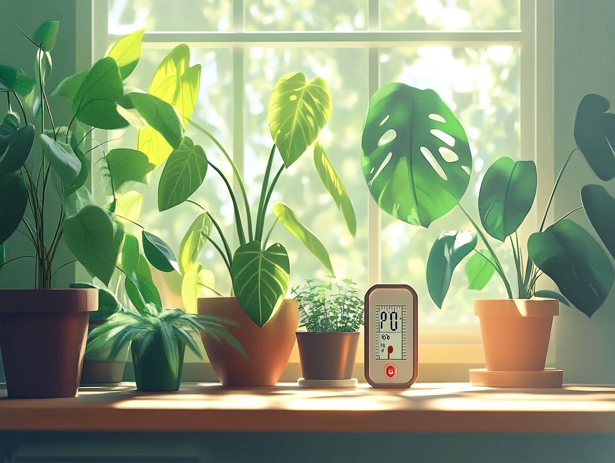 Identifying temperature stress in indoor plants