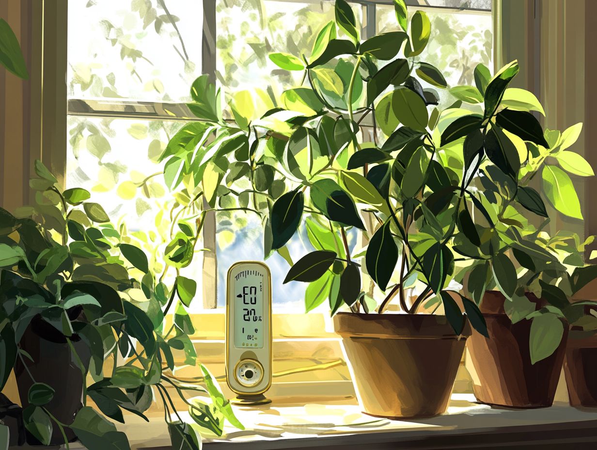 Illustration of Indoor Plant Temperature Management