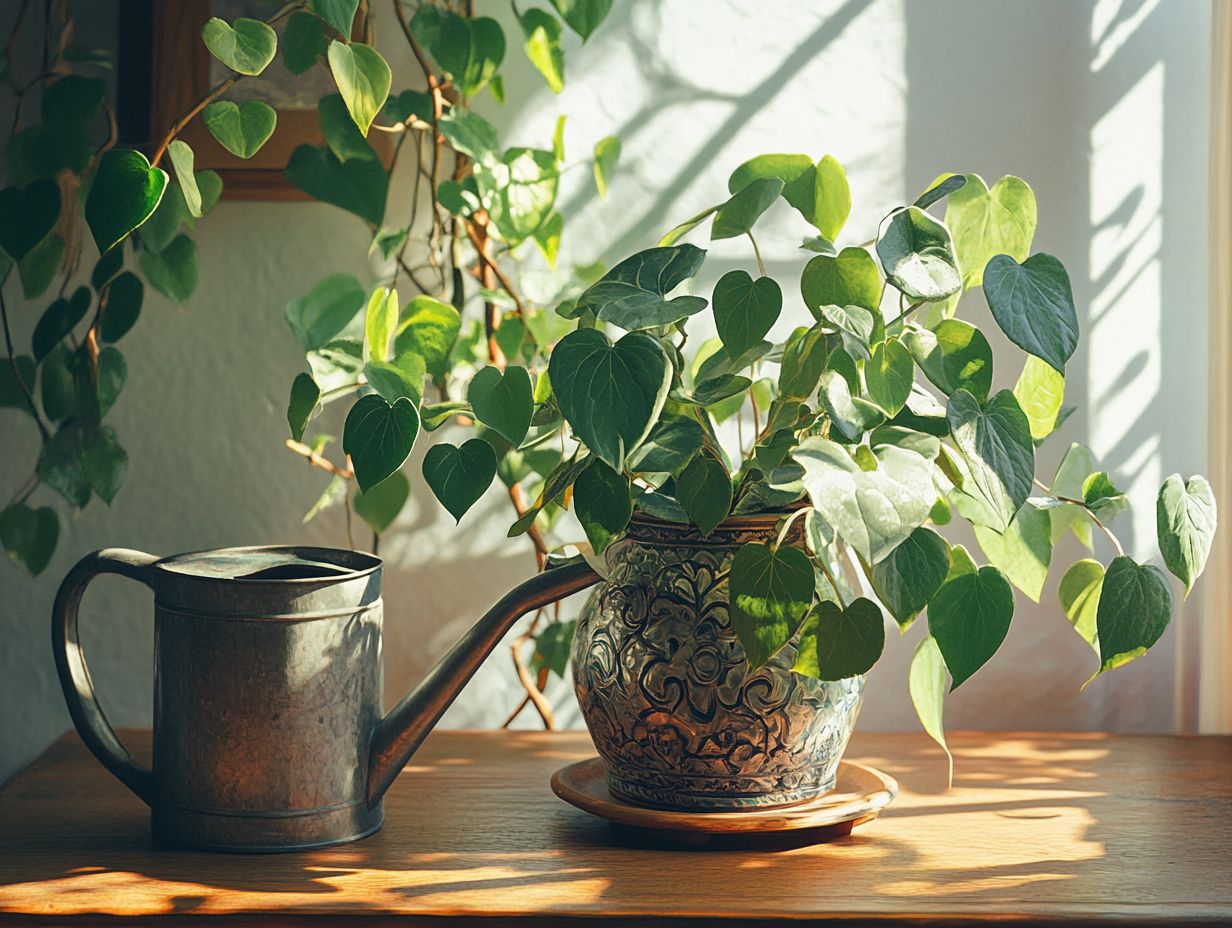 A wilting indoor plant needing care