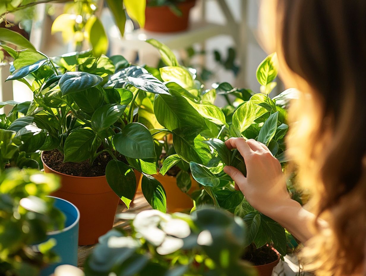 Image showing proper size and placement of indoor plants for optimal growth